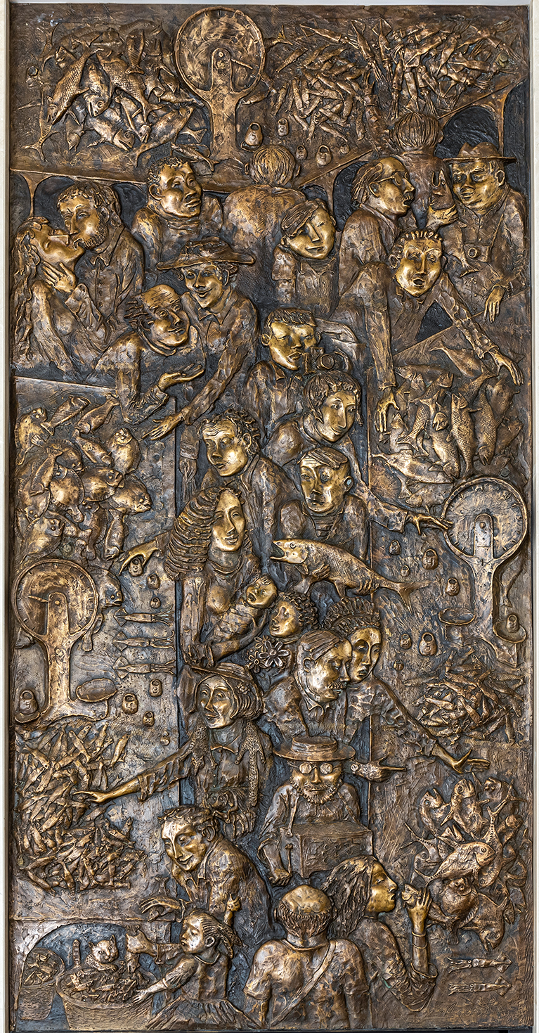 bronze panel